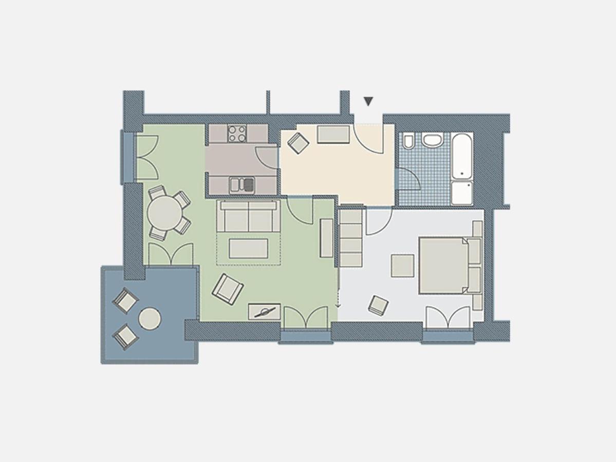 Kaiservillen - Mit 1 Schlafzimmer Und Balkon D112